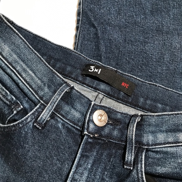 3x1 NYC | straight authentic crop raw hem jeans - Picture 3 of 8